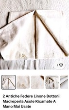 2 Antiche Federe In Linone