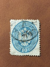 Lombardo Veneto. 10 Soldi, Aquila Bicipite, Dent 14. Annullato.