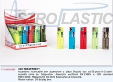 ACCENDINI FLAMINAIRE TRASPARENTI 5 COLORAZIONI BOX DA 50 PEZZI