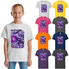 T-shirt Kpop Demon Hunters Huntrix Huntr/X stampata bambini anime regalo merce maglietta Regno Unito