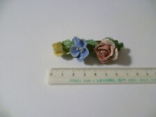 FERMACAPELLI CAPELLI VINTAGE ANNI 40 FIORI CERAMICA USATO SEGNI TEMPO SBECCATURE