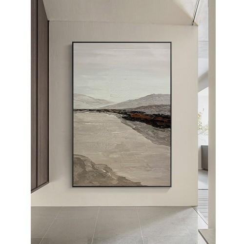 Quadro olio montagna astratto