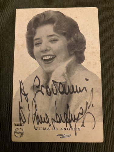Autografo wilma angelis - autografo,