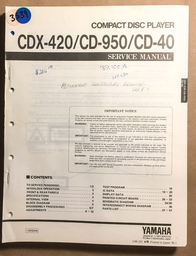 Yamaha cdx 420 950 40 - yamaha, cd-40