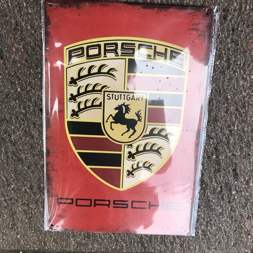 Insegna metallo porsche - metallo,