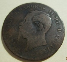 1867 N Italy 5 Centesimi coin