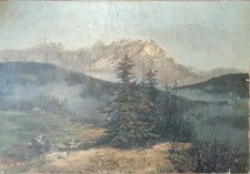 ANONIMO PAESAGGIO DI MONTAGNA