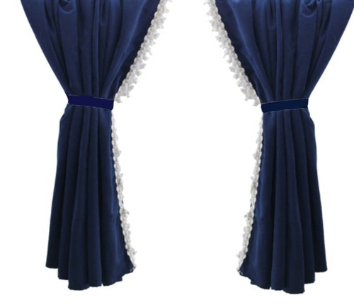 Set tende decori - decori, blu