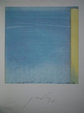 Fotolitografia firmata e numerata di Piero Guccione - Geometria (21x28)