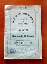 LIBRETTO DI RISPARMIO ORDINARIO 1936 - GENOVA PEGLI CASSA RISPARMIO GENOVA