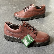 Vintage Mephisto Slacker UK9.5 / US10 pelle marrone nuovo con etichette Rainbow Oi Polloi