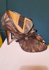 VALENTINO GARAVANI scarpe donna introvabili  in pelle rivestite in pizzo nero