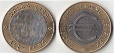 PRECURSORI EURO MEDAGLIA - MONETA  DALLA LIRA ALL'EURO VEDI FOTO