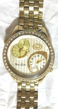 ?PROMO?OROLOGIO SWAROVSKI PLACCATO ORO MARC ECKO LIMITED EDITION FABRI CORONA