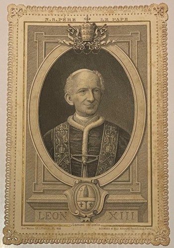 Papa leone xiii - santino, antico