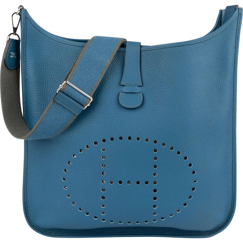 Borsa tracolla hermès bleu - a,