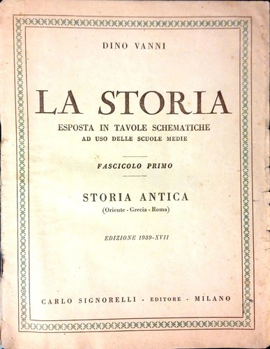 Storia esposta in tavole - storia.,