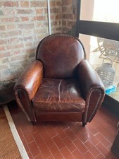 poltrona club in cuoio