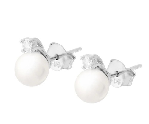 Orecchini perla con cubic - con,