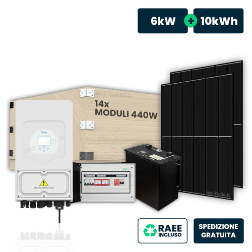 Kit fotovoltaico monofase 6kw - kit,