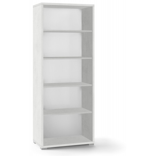 Libreria legno bianco con - libreria,