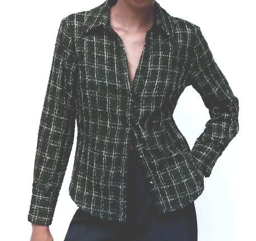 Blazer zara aderente tweed - blazer,
