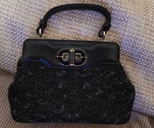 Borsa Bvlgari Isabella Rossellini Pochette Small Size Ricamo Paillettes Nera 