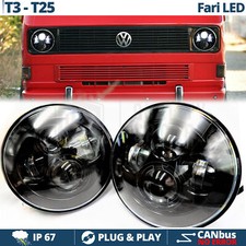 2 FARI LED 7'' PER VW Transporter T3 T25 Anabbaglianti+Abbaglianti+Posizione