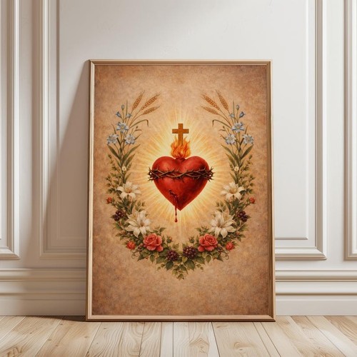 Arte parete sacro - parete, cuore