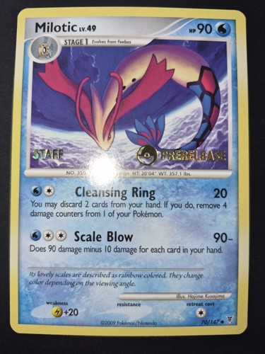 Carte pokémon milotic - pokémon, staff