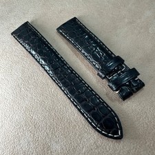 Cinturino per orologio Zenith anni 80 pelle croccodilo anse 19mm chiusura 16mm