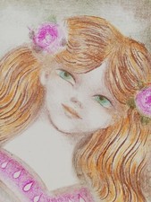 FELICITA FRAI: Rara Litografia cm. 50x35, Firmata, Numerata; Perfetta. STUPENDA!