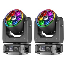 2PCS RGBW Luce di Lavaggio Occhi d'Ape Luce di Testa in Movimento con Luce a Colore DMX Luce di Fase