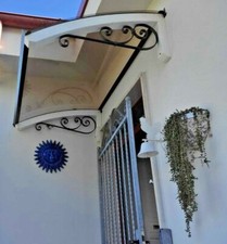 Pensilina tettoia in legno pensilina copertura di policarbonato LEGNO RICCIO MIX