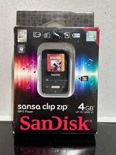 SanDisk Sansa Clip + Plus Lettore MP3 4GB Nero Micro Scheda Sd Nuovo Non Sigillato 