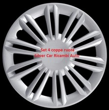 Set 4 coppe ruota 15" adattabile Lancia Musa 2008>/ SENZA FREGIO CENTRALE 