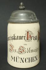 Vecchio Boccale Birra Franziskaner Lal Bräu Munich Krug Josef Sedlmayr