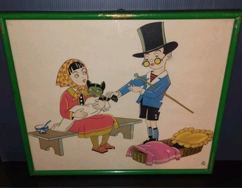 Quadro con stampa epoca - con, d'epoca