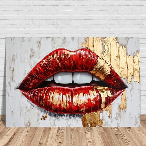 Arte oro labbra rosse - oro,,