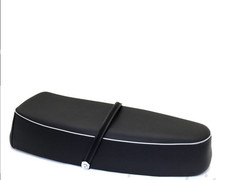 SELLA NISA NERA PER PIAGGIO VESPA SPRINT PX LML + SERRATURA CON BORDINO BIANCO