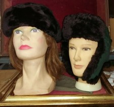 CAPPELLO BERRETTO INVERNALE IN PELLICCIA TIPO COLBACCO GERMANIA EST RARITÀ!!!