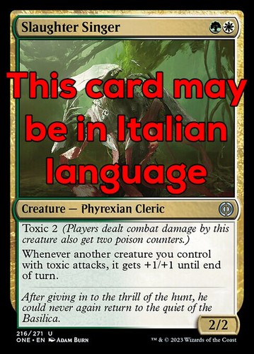 Mtg slaughter singer - mtg, exc