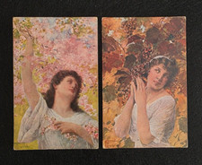 2 Cartoline Non Viaggiate Illustratore Marchisio Anni 20 Fp Colore