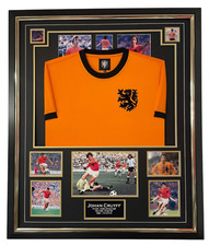 Johan Cruyff d'Olanda foto firmata con maglia maglietta autografo DISPLAY