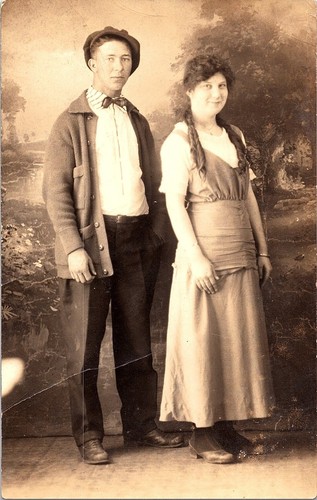 Rppc studio ritratto giovane - rppc,