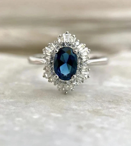 Fede nuziale diamante zaffiro - nuziale,