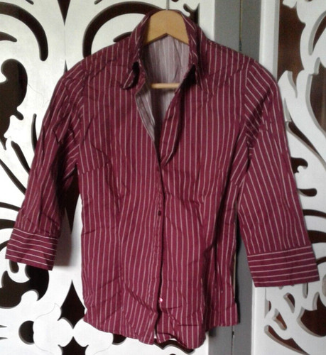 Camicia cotone bordeau - camicia,