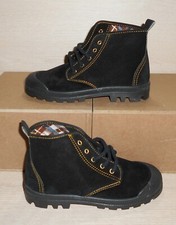 SCARPE SCARPONCINI POLACCHINI BIMBO BAMBINO NERO CAMOSCIO TAGLIA 30 ANTISCIVOLO