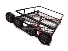 PORTAPACCHI METALLO NERO 4 LED