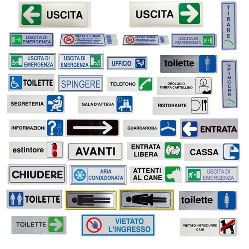 Etichetta adesiva segnaletica - etichetta,